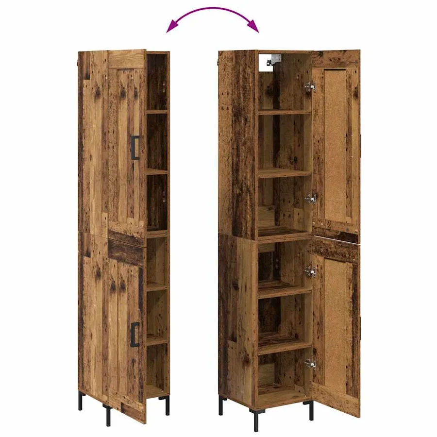 Haut Armoire Bois Ancien 34,5 x 34 x 180 cm Bois d'ingénierie - 13