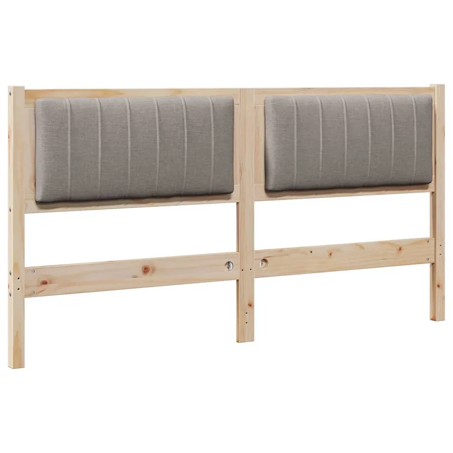 Tête de lit capitonnée Marron 160 cm Pin massif - 2