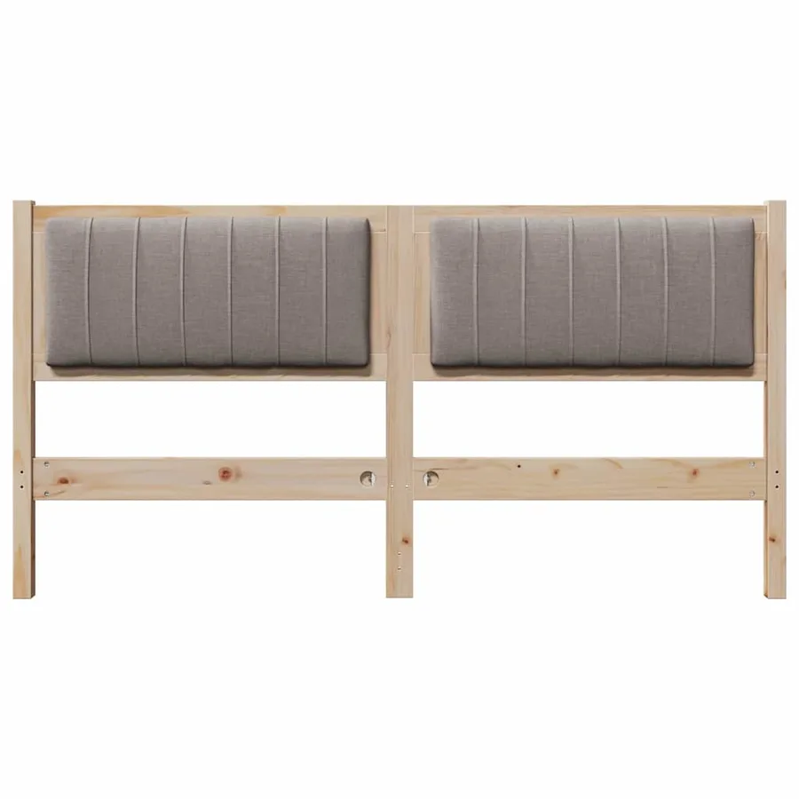Tête de lit capitonnée Marron 160 cm Pin massif - 4