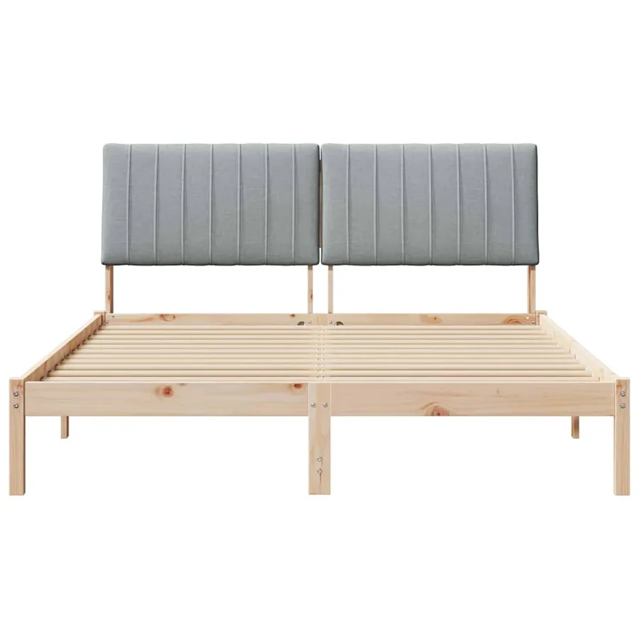Cadre de lit avec tête de lit Marron 150 x 200 cm Pin massif - 5