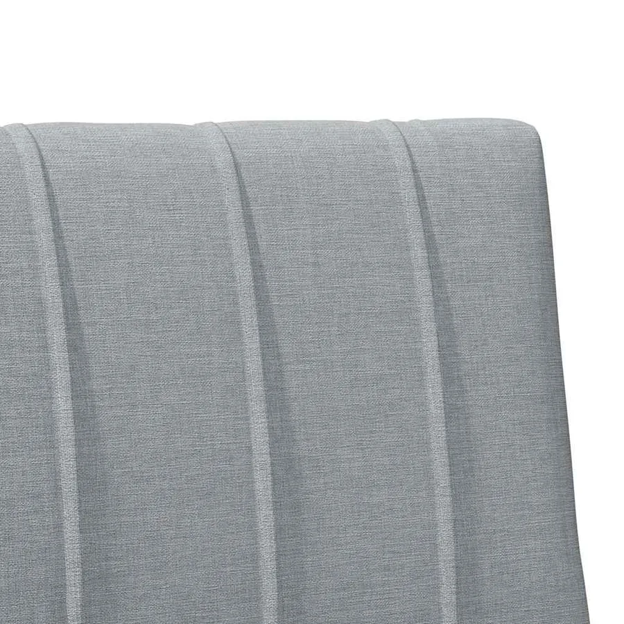 Tête de lit capitonnée Gris clair 80 cm Pin massif - 7