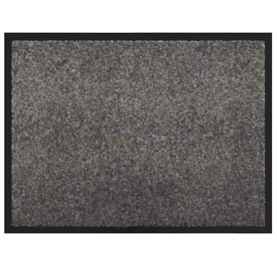 Tapis de porte Gris clair 60 x 40 x 1.2 cm Tissu en teddy - 2