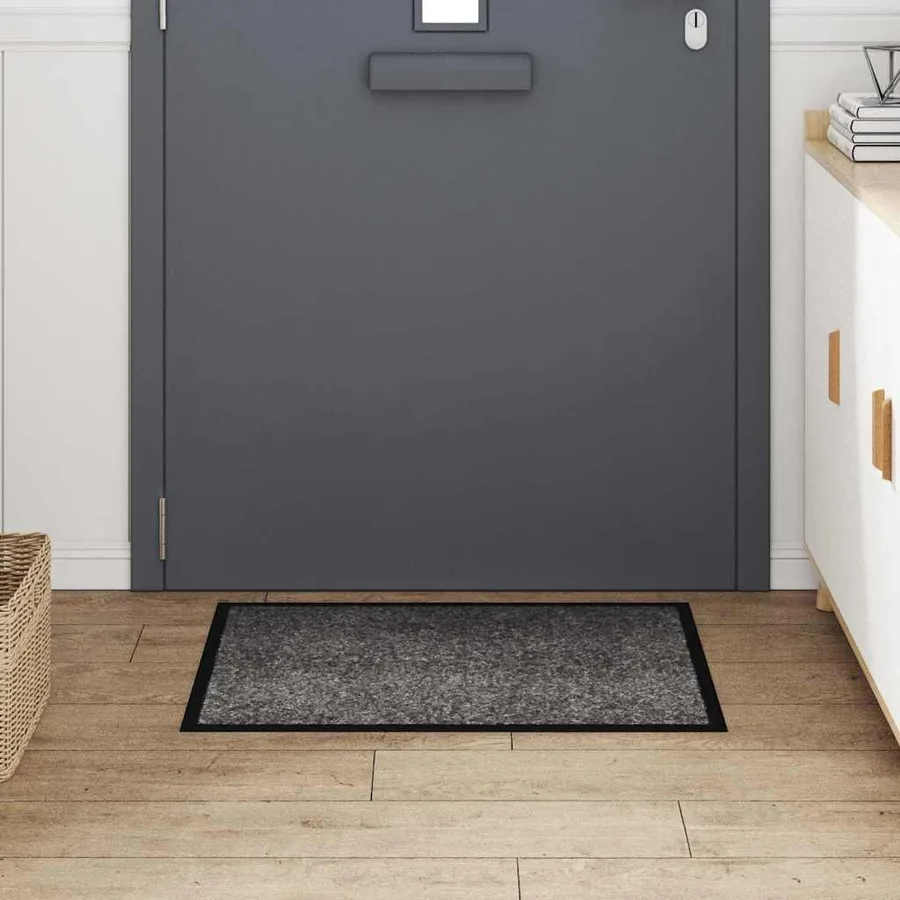 Tapis de porte Gris clair 60 x 40 x 1.2 cm Tissu en teddy - 3