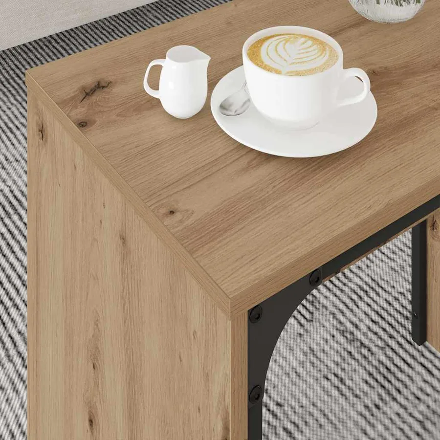 Table basse 3 pcs Chêne artisanal 60 x 35 x 56 cm - 4