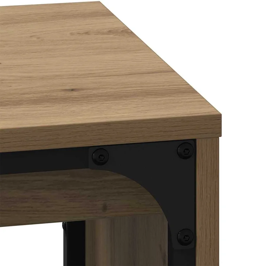 Table basse 3 pcs Chêne artisanal 60 x 35 x 56 cm - 8