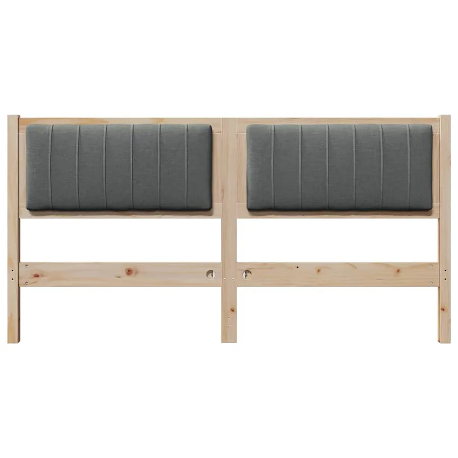 Tête de lit capitonnée Marron 160 cm Pin massif - 4