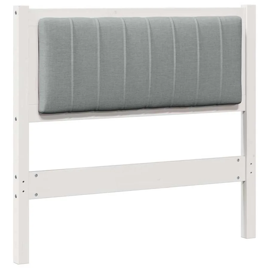 Tête de lit capitonnée avec tête de lit Blanc 90 cm Pin massif - 2