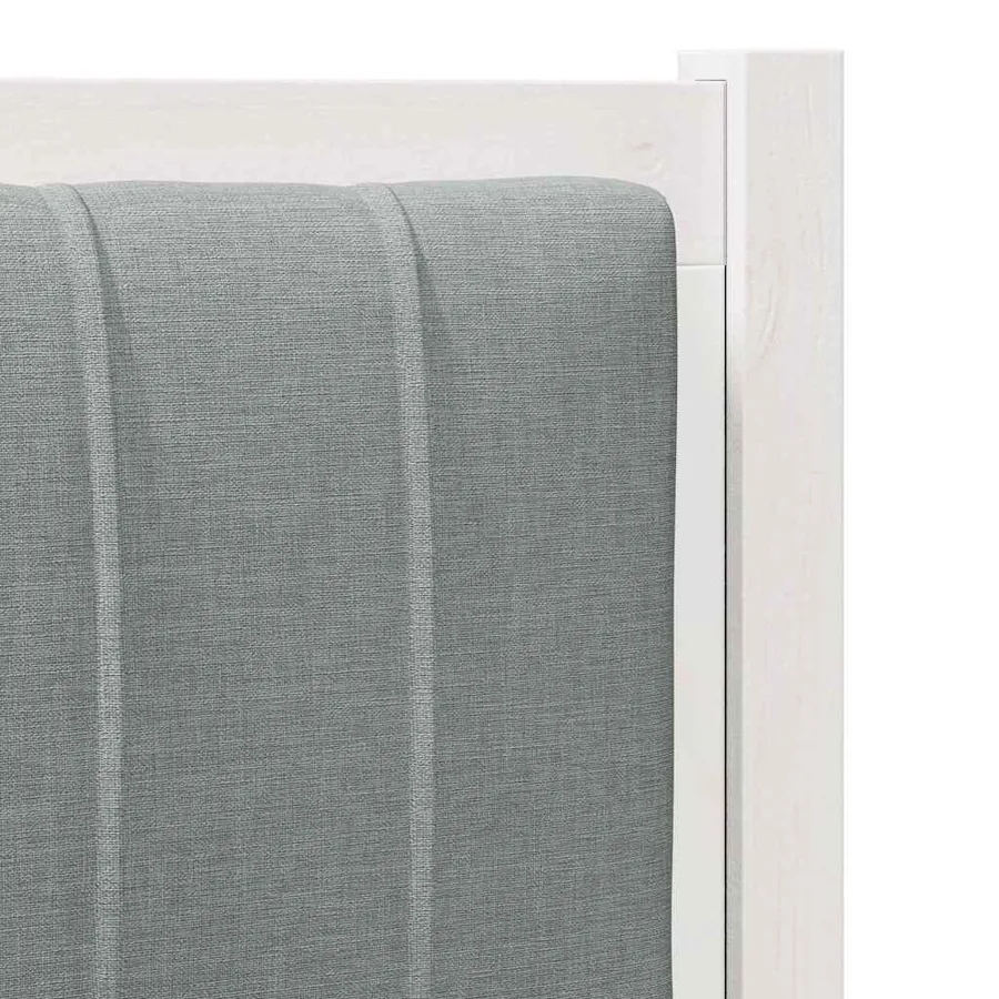 Tête de lit capitonnée avec tête de lit Blanc 90 cm Pin massif - 7