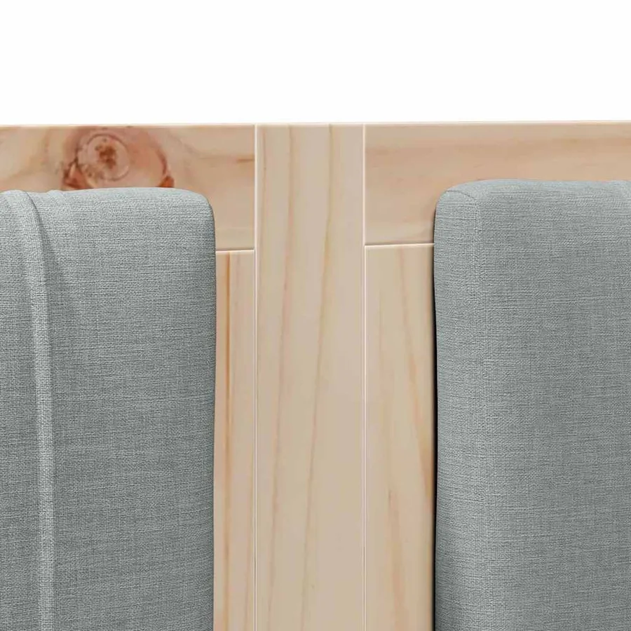 Tête de lit capitonnée Marron 120 cm Pin massif - 7