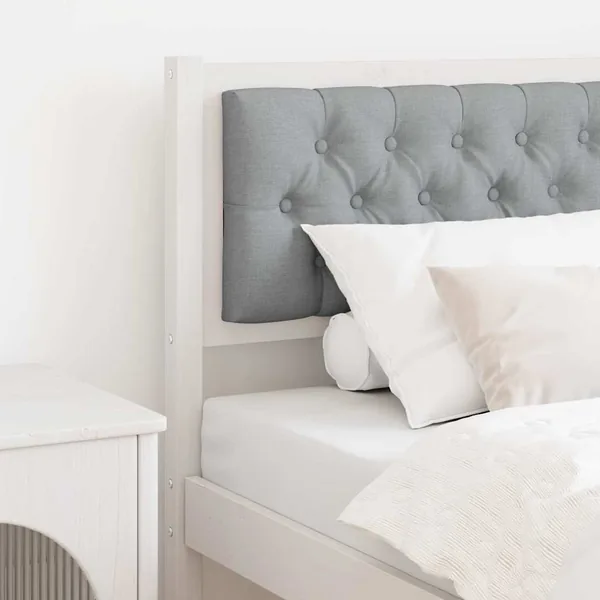 Tête de lit Autre Blanc et gris clair 75 cm Bois massif en pin