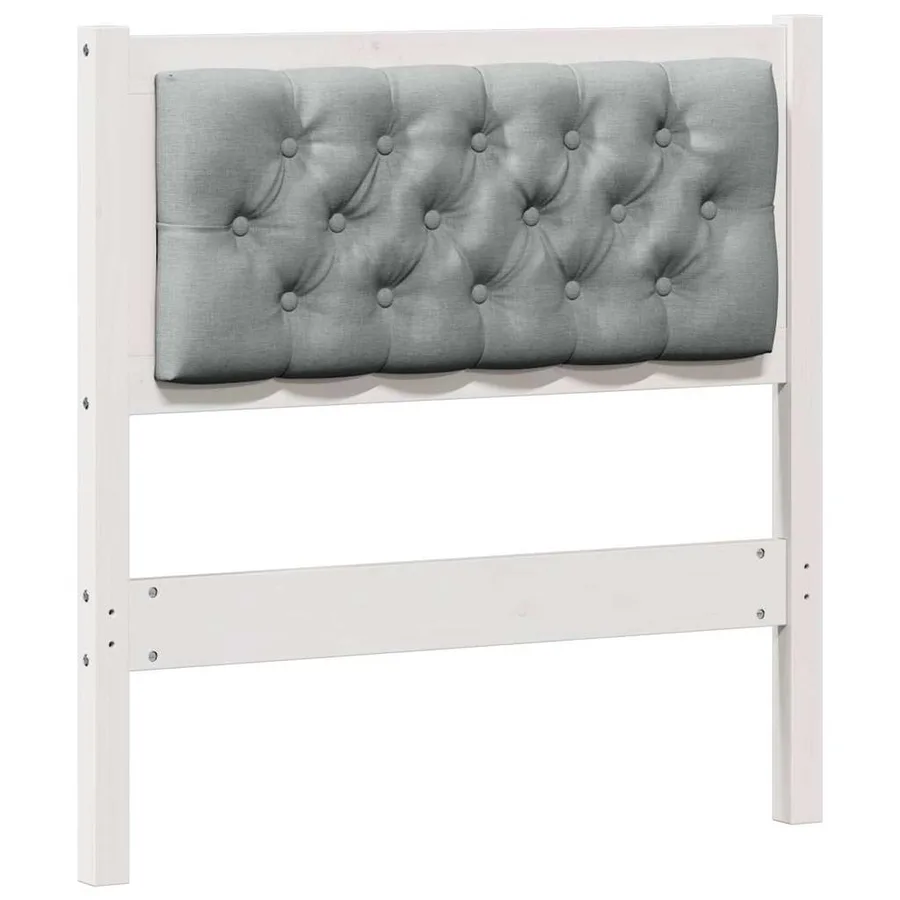Tête de lit Autre Blanc et gris clair 75 cm Bois massif en pin - 2