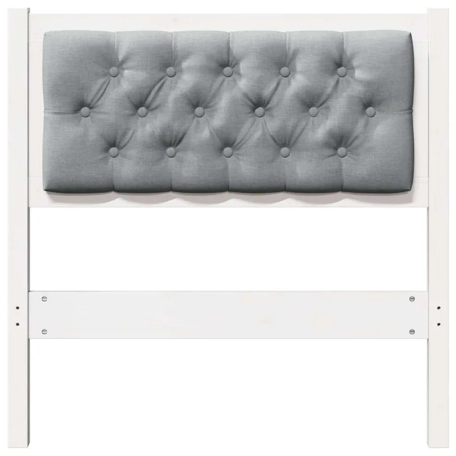 Tête de lit Autre Blanc et gris clair 75 cm Bois massif en pin - 4
