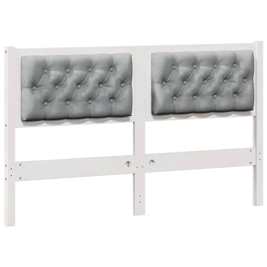 Tête de lit Autre Blanc et gris clair 150 cm Bois massif en pin - 2