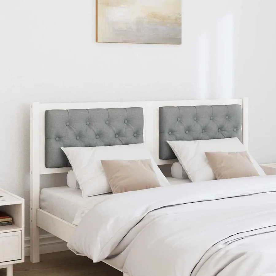 Tête de lit Autre Blanc et gris clair 150 cm Bois massif en pin - 3