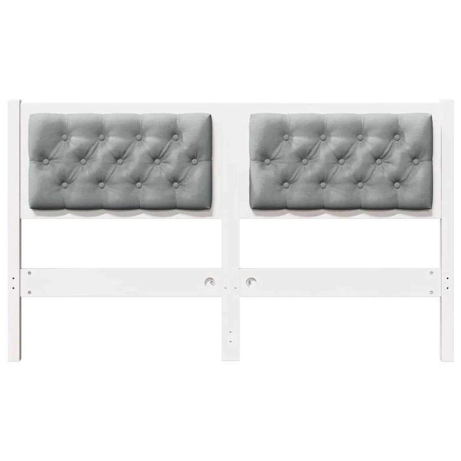 Tête de lit Autre Blanc et gris clair 150 cm Bois massif en pin - 4