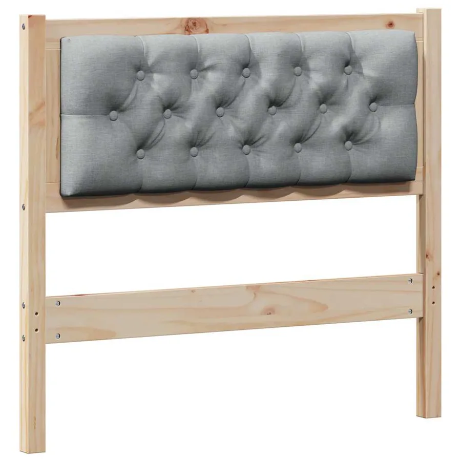 Tête de lit Autre Marron et gris clair 90 cm Bois massif en pin - 2
