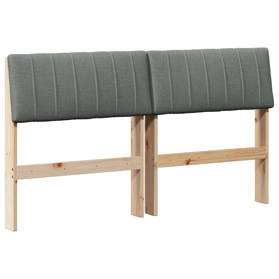 Tête de lit capitonnée Gris foncé 135 cm Pin massif - 2