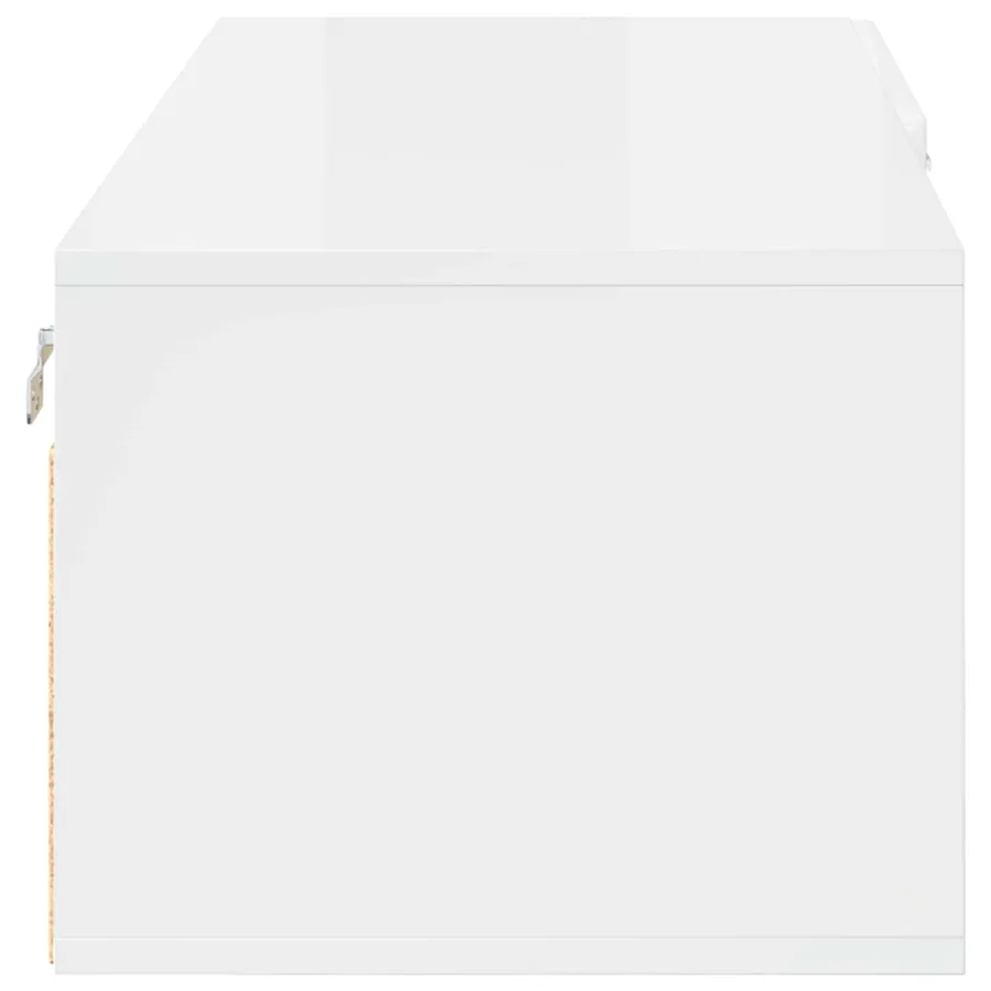 Cabinet en Bois avec tiroir Blanc brillant 100,5 x 39 x 30 cm - 7