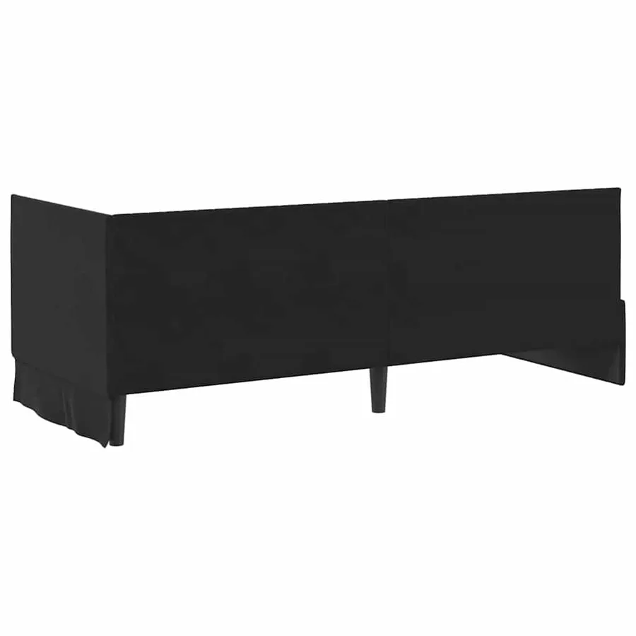 Cadre de lit d'angle avec matelas 2 pcs Noir Velours - 9