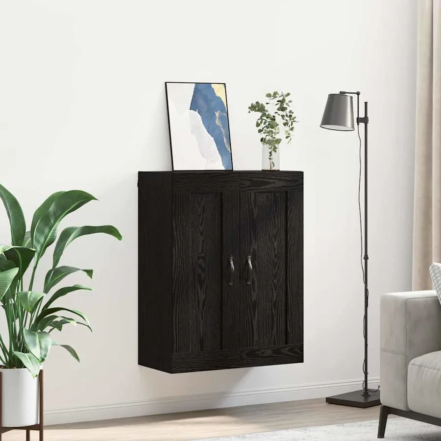 Meuble mural Chêne noir 69,5 x 34 x 90 cm Bois d'ingénierie - 4