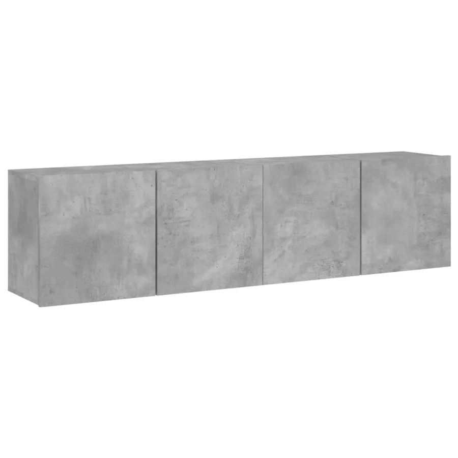Meubles TV muraux 2 pcs gris béton 80x30x41 cm - 2
