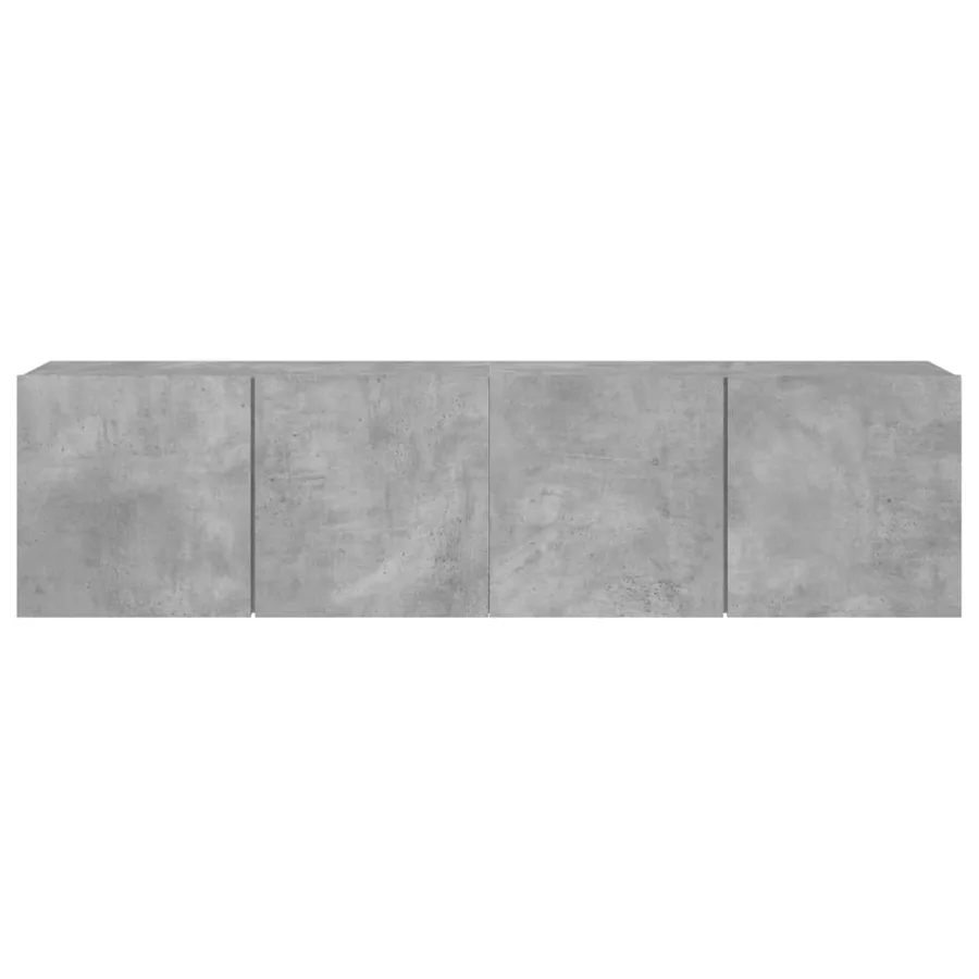 Meubles TV muraux 2 pcs gris béton 80x30x41 cm - 7