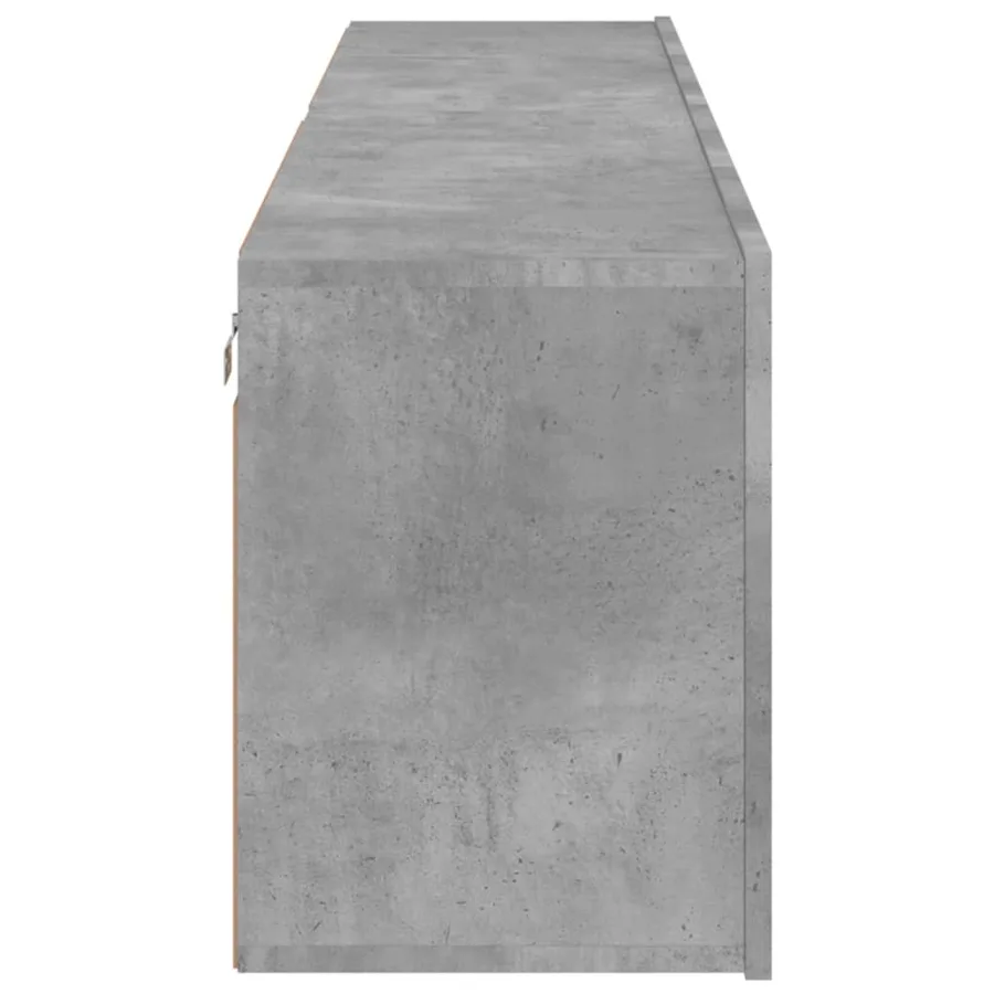 Meubles TV muraux 2 pcs gris béton 80x30x41 cm - 8