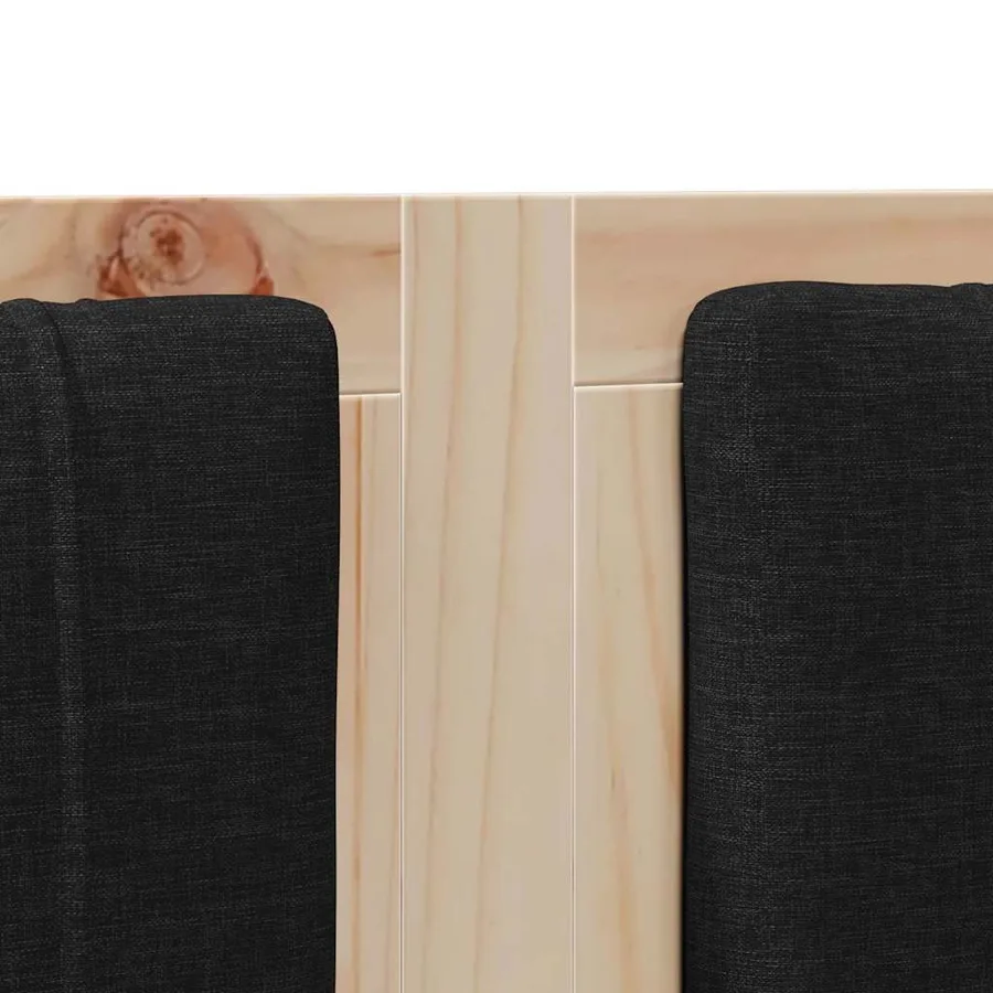 Tête de lit capitonnée Marron 120 cm Pin massif - 7