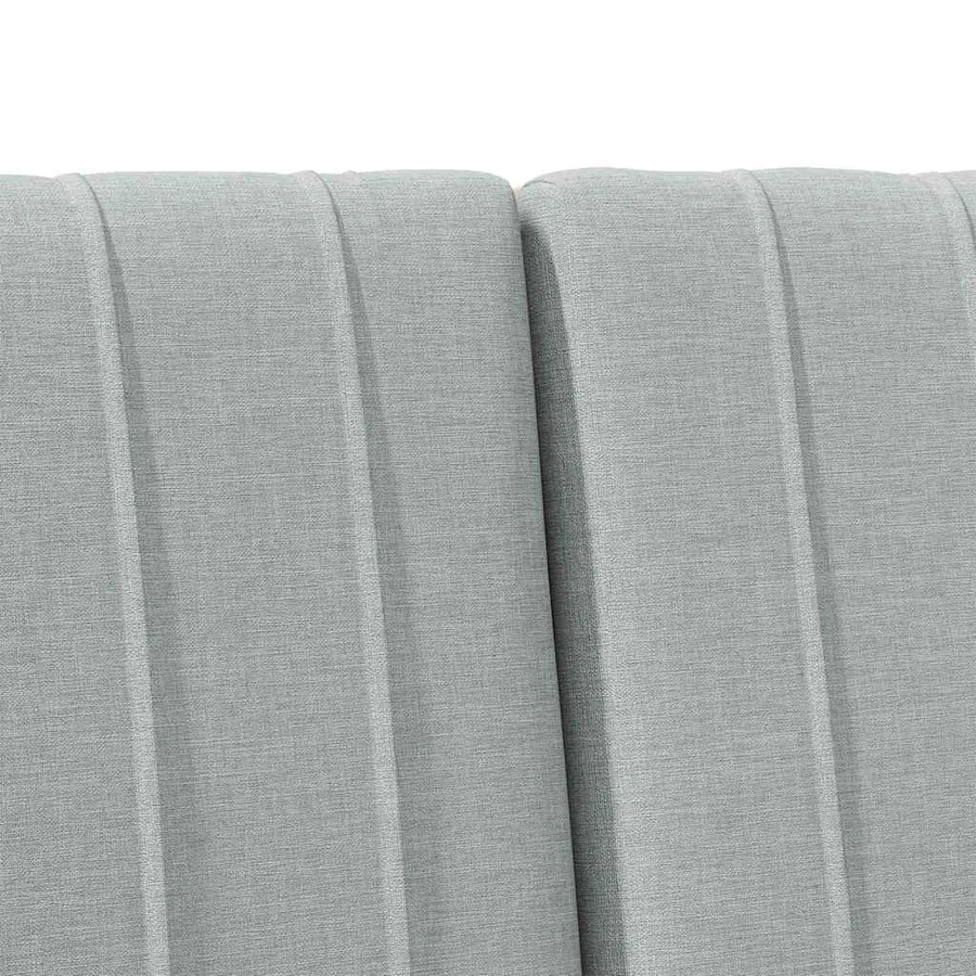 Tête de lit capitonnée Gris clair 140 cm Pin massif - 7