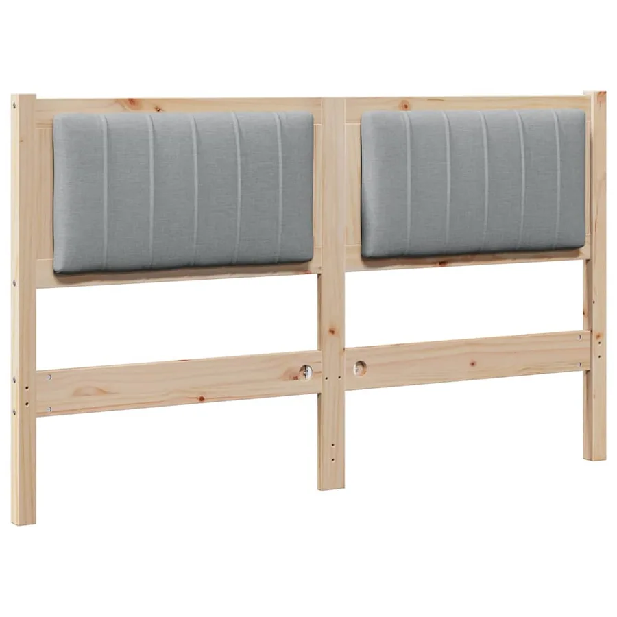 Tête de lit capitonnée Marron 135 cm Pin massif - 2