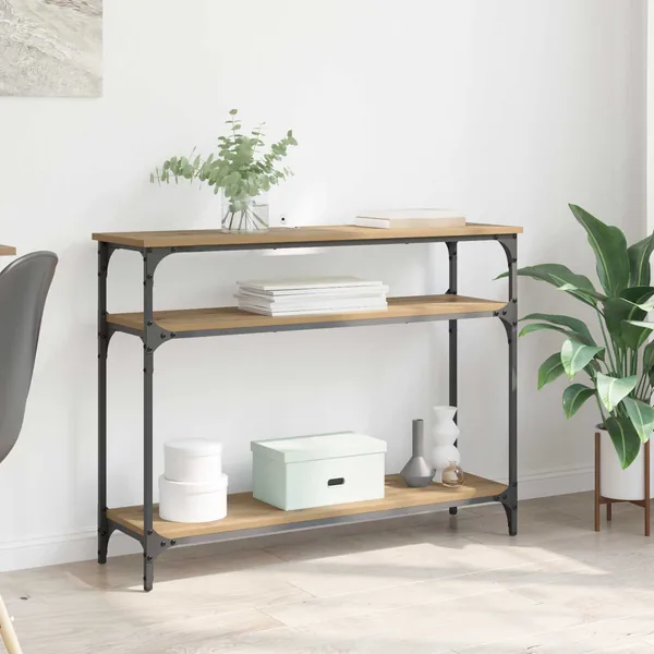 Table console Chêne artisanal 100 x 29 x 75 cm
