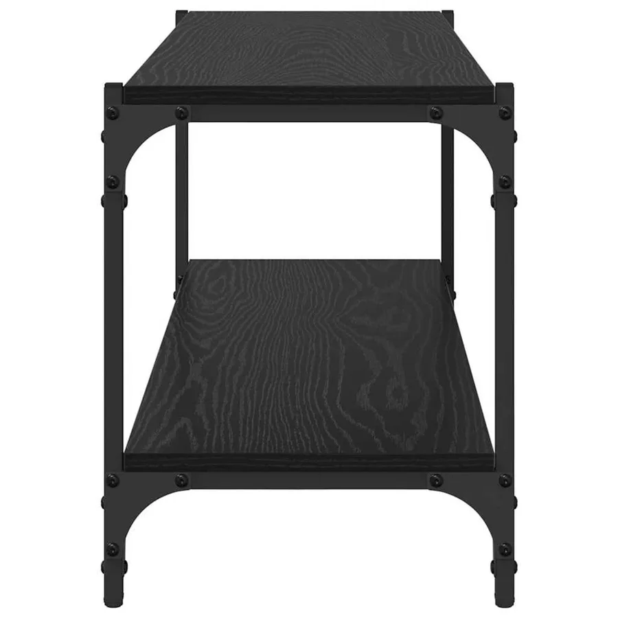 Meuble TV Chêne noir 100x33x41cm Bois d'ingénierie et fer - 6