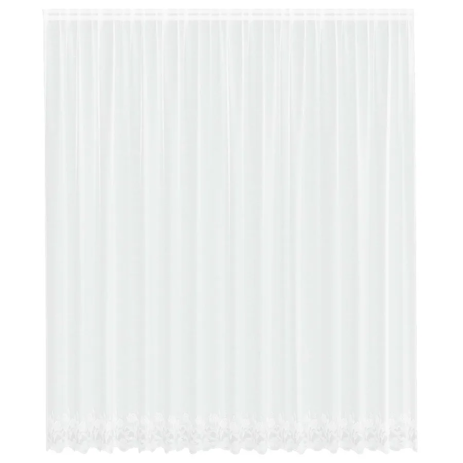 Rideau en Dentelle Floral Blanc 280 x 400 cm Polyester - 2