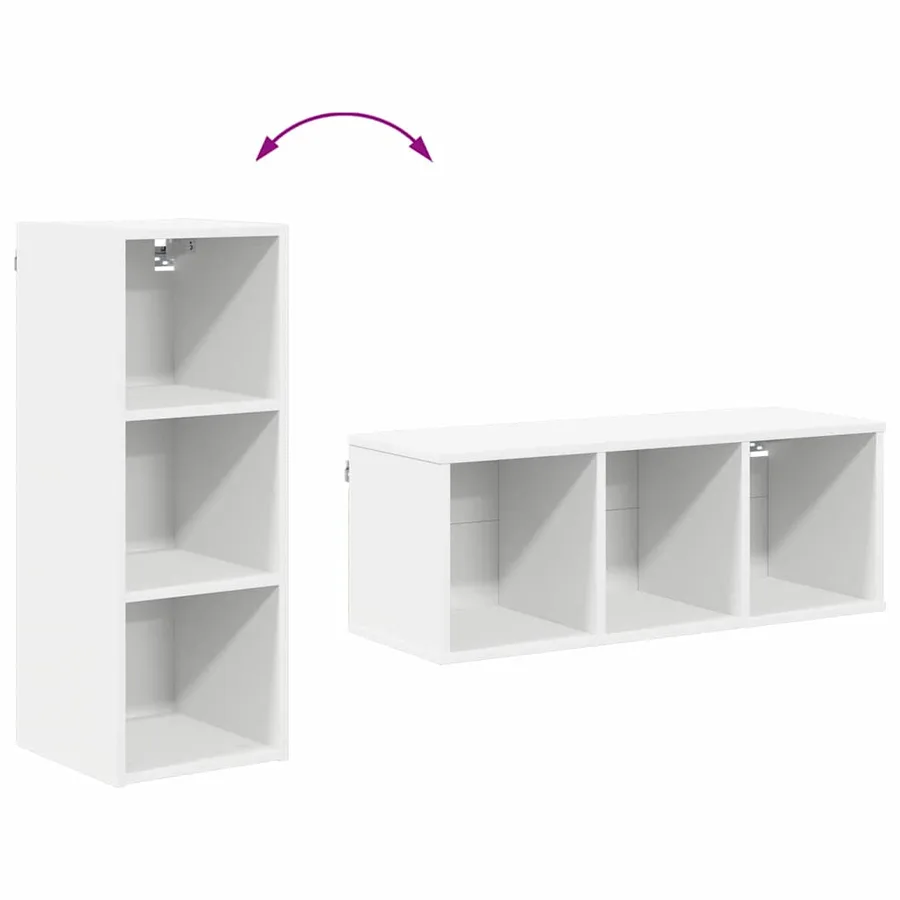 Armoire suspendue avec stockage Riga Blanc 30 x 29,5 x 80 cm - 8