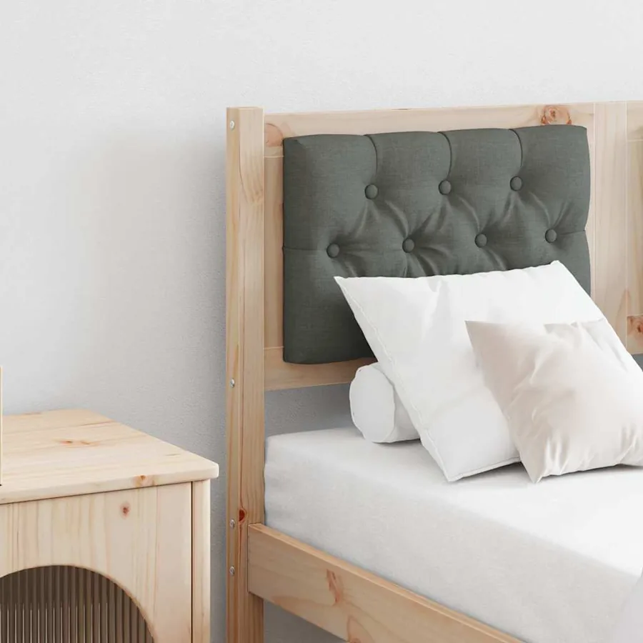 Tête de lit marron et gris foncé 120 cm Bois massif en pin