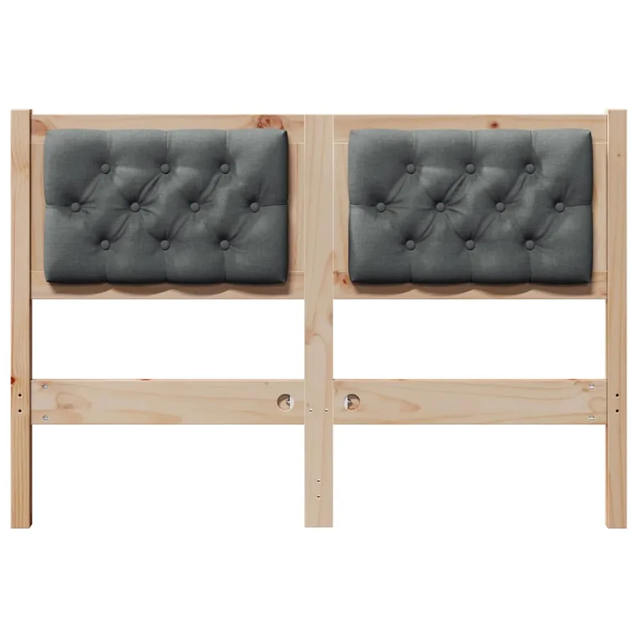Tête de lit marron et gris foncé 120 cm Bois massif en pin - 4