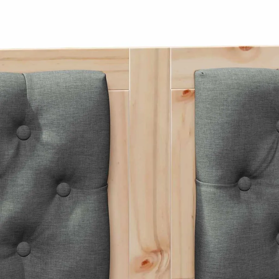 Tête de lit marron et gris foncé 120 cm Bois massif en pin - 7