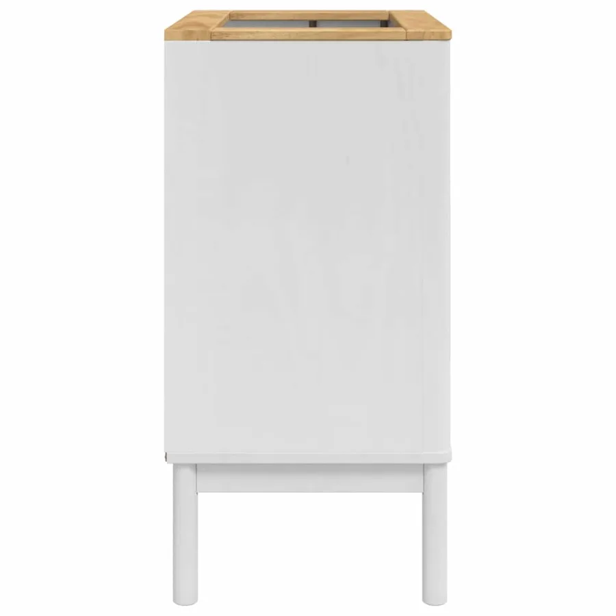 Meuble sous Lavabo de Salle de Bain FLORO Blanc 60 x 40 x 80 cm - 7