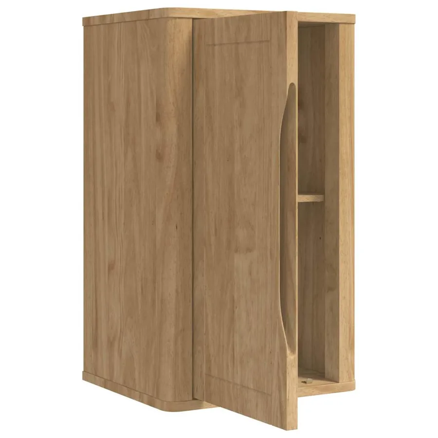 Armoire murale de salle de bain avec étagère FLORO Cire marron - 5