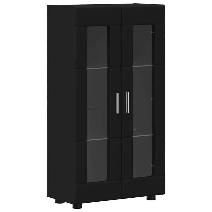 Ensemble meuble TV FLORIN 3 pcs Noir Bois d'ingénierie - 7