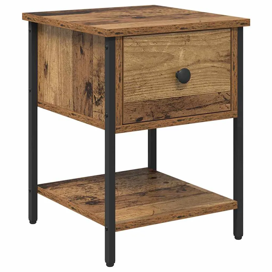 Table de chevet Bois ancien 34 x 35,5 x 45 cm Bois d'ingénierie - 2