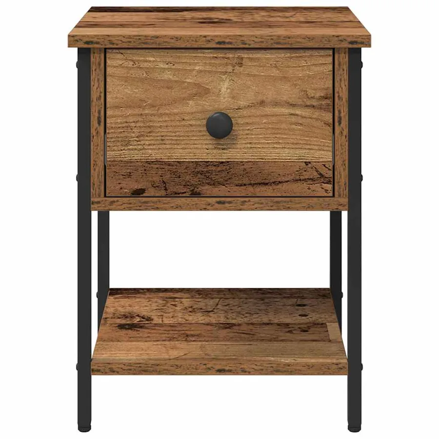 Table de chevet Bois ancien 34 x 35,5 x 45 cm Bois d'ingénierie - 6