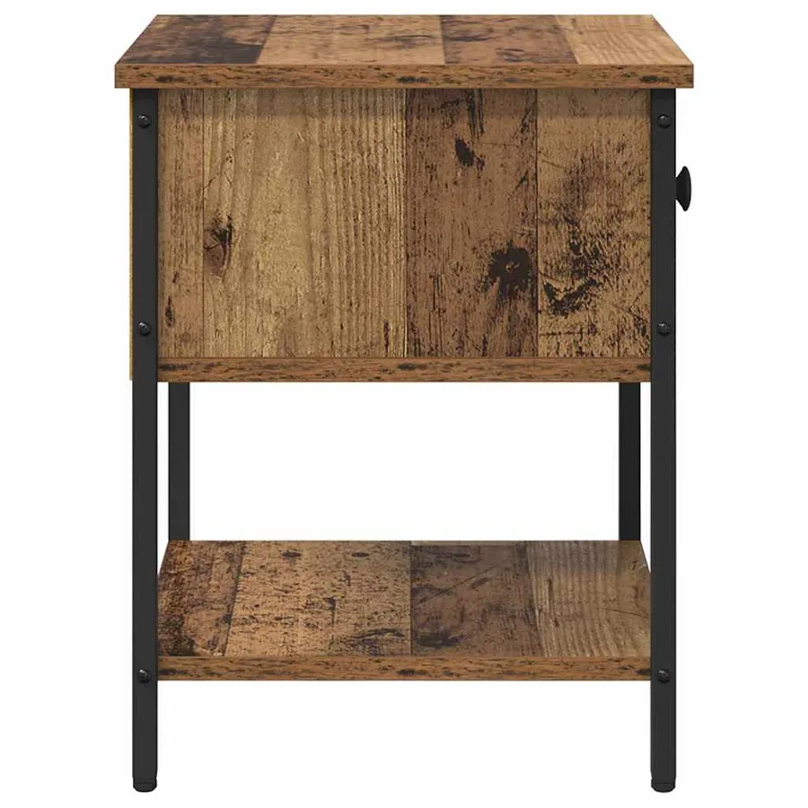 Table de chevet Bois ancien 34 x 35,5 x 45 cm Bois d'ingénierie - 7