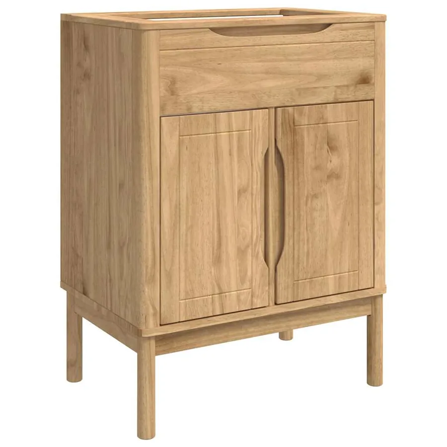 Ensemble de mobilier de salle de bain FLORO 2 pcs Cire marron - 5