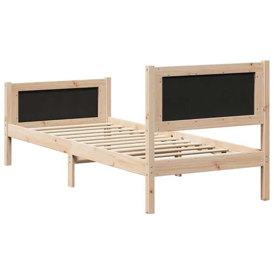 Cadre de lit avec tête de lit Gris foncé 80 x 200 cm Pin massif - 7