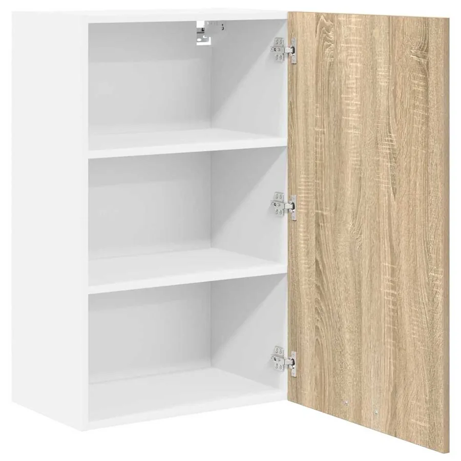Armoire suspendue Chêne Sonoma et Blanc 50 x 31 x 80 cm - 5