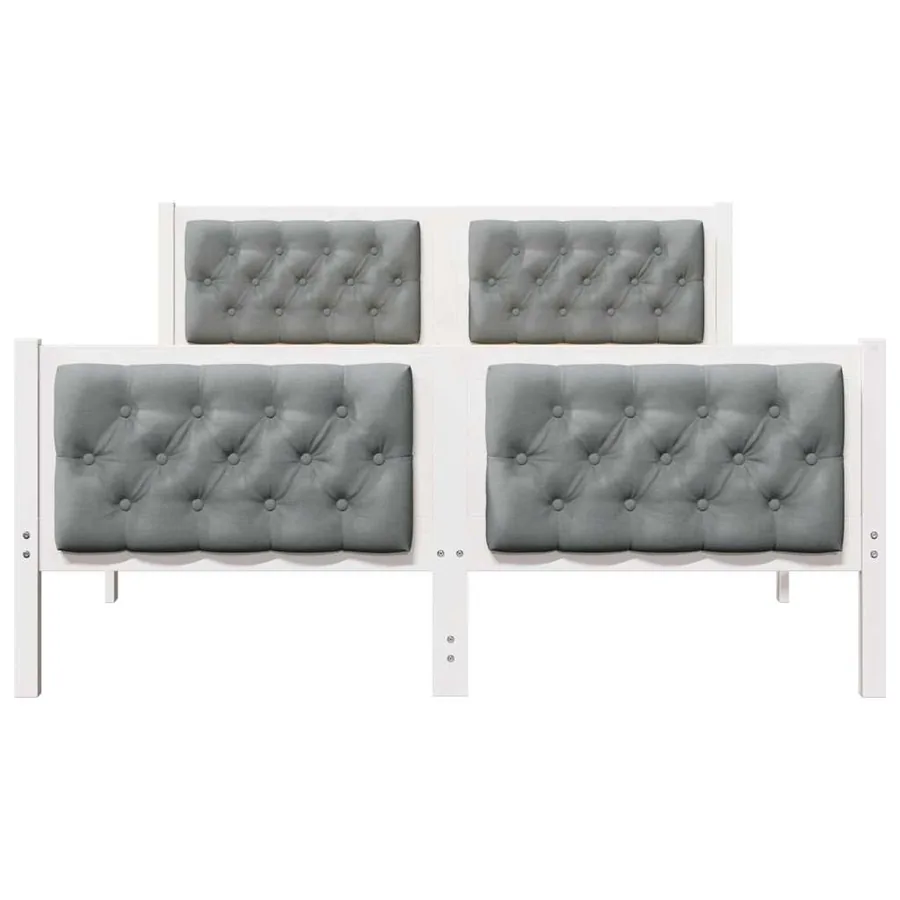 Cadre de lit Gris clair 140 x 200 cm Pin massif - 5