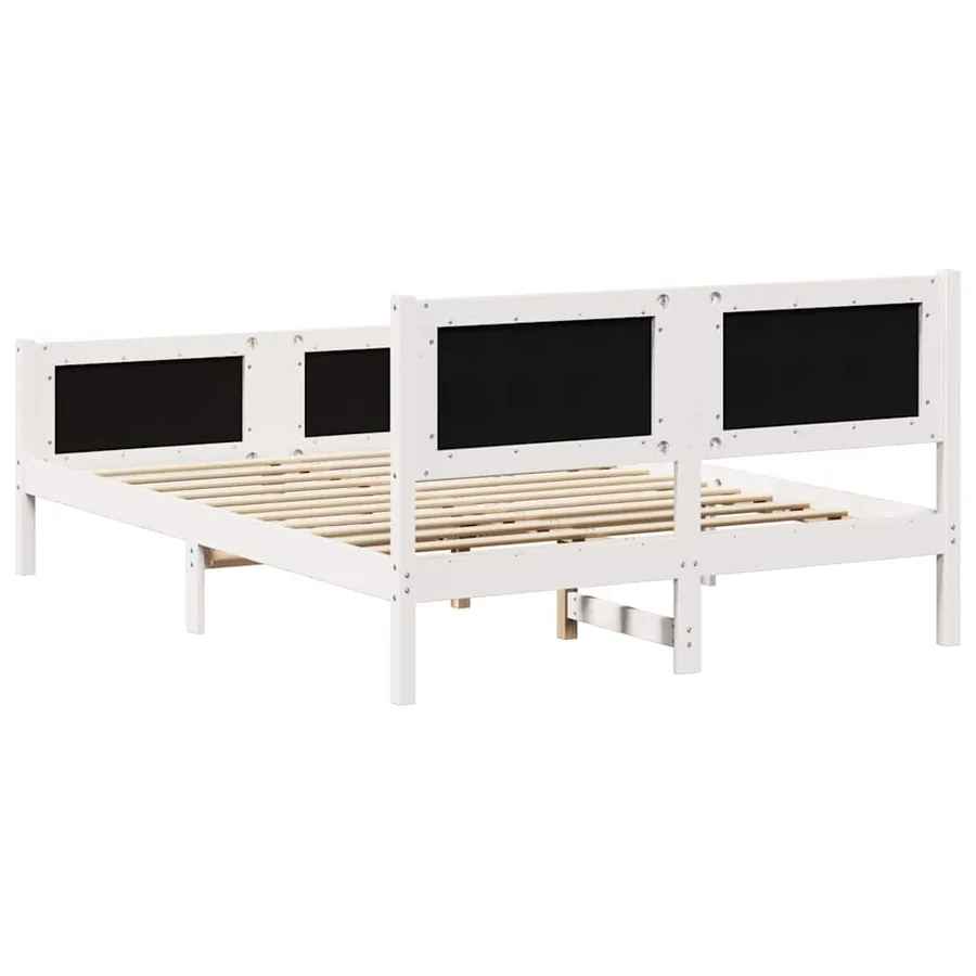 Cadre de lit Gris clair 140 x 200 cm Pin massif - 7