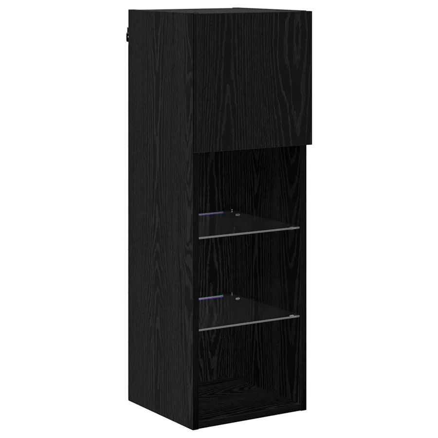 Meubles TV muraux 4 pcs Chêne noir Bois d'ingénierie - 6
