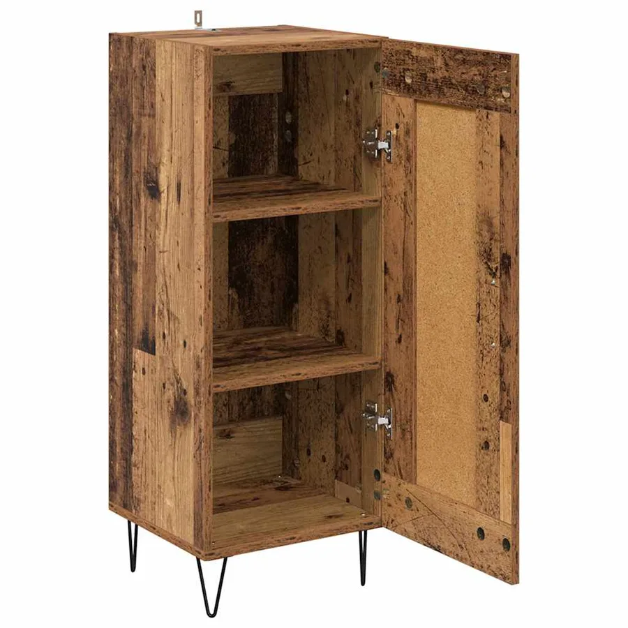 Buffet Bois Ancien 34,5 x 34 x 90 cm Bois d'ingénierie et fer - 5